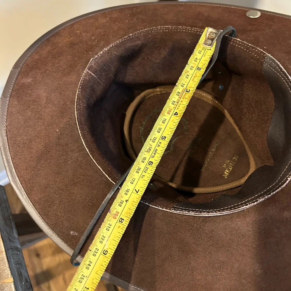 Australian Leather Bush hat bound by hand, silver crocodile croc 🐊
